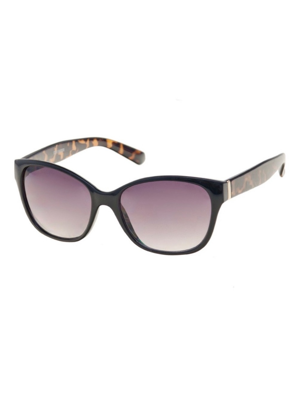 Steve Madden Black & Brown Tortoise Square Sunglasses